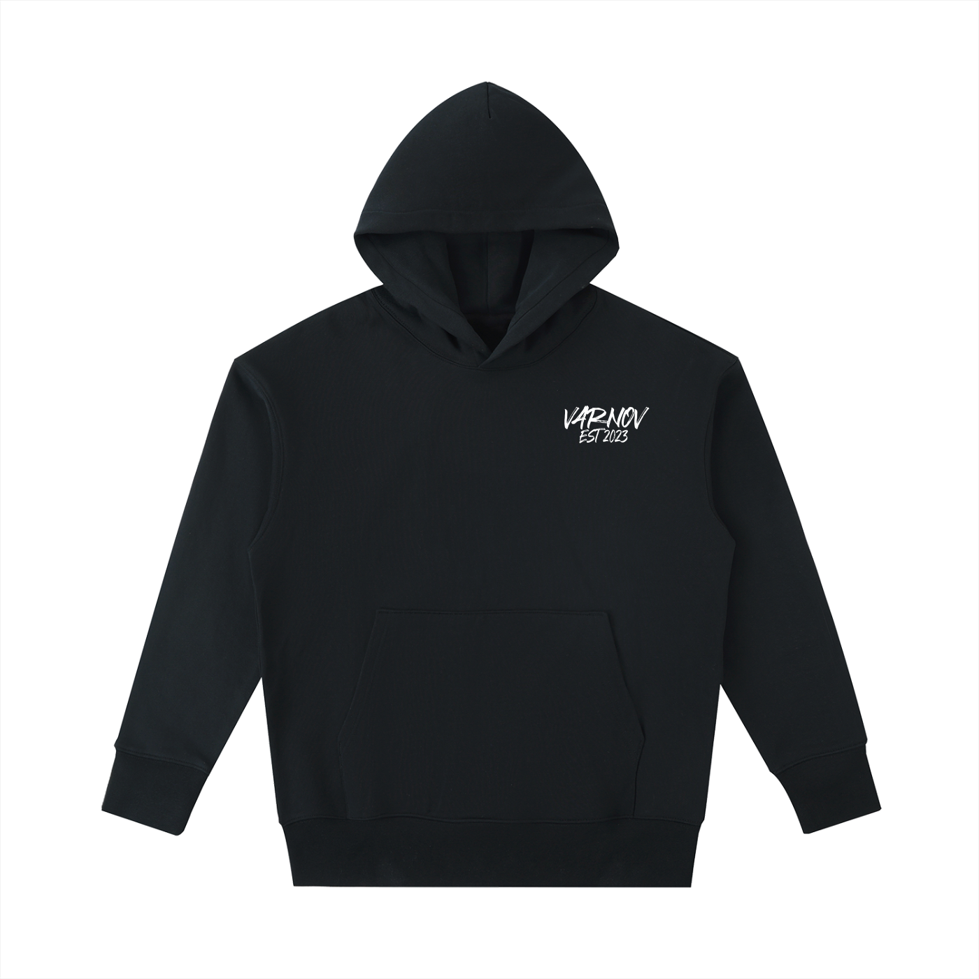 VARNOV Heavy Signature Hoodie Schwarz Oversized 380g Heavyweight Schweizer Streetwear