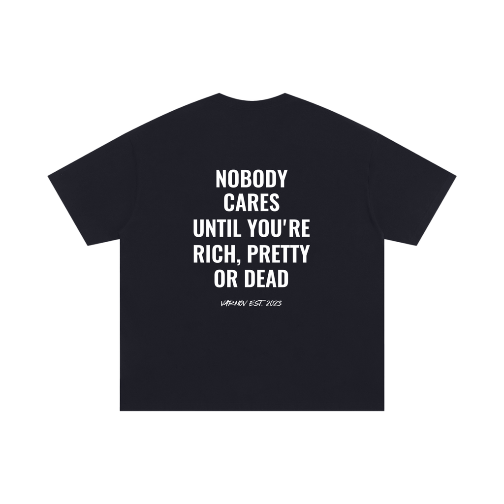 VARNOV Nobody Cares Shirt Detail Bio-Baumwolle 200g
