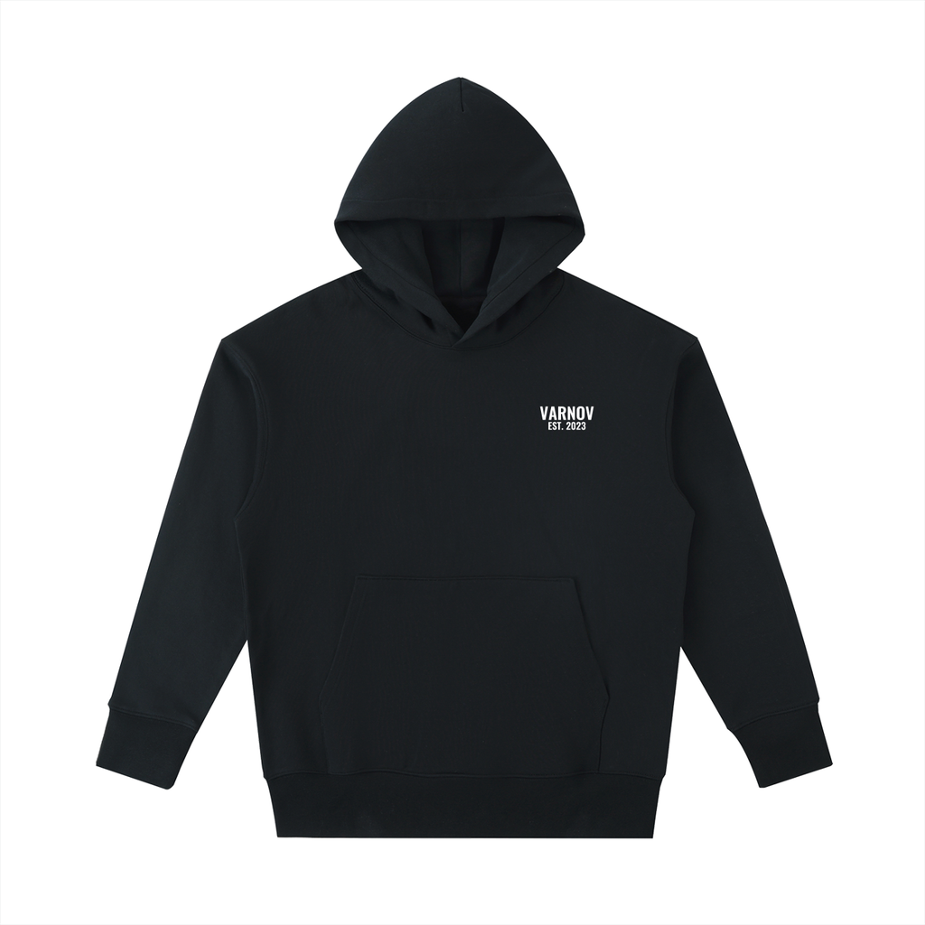 VARNOV Break The Loop Hoodie Schwarz Oversized Heavyweight Schweizer Streetwear