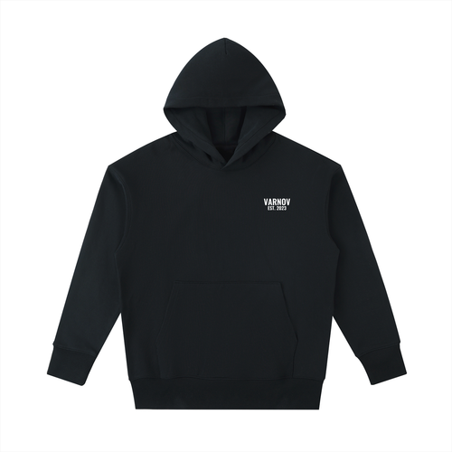 VARNOV Break The Loop Hoodie Schwarz Oversized Heavyweight Schweizer Streetwear