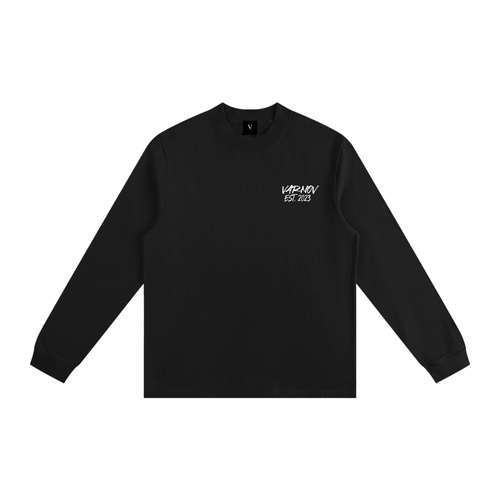 VARNOV Allergic To Average Longsleeve Schwarz Oversized Schweizer Streetwear